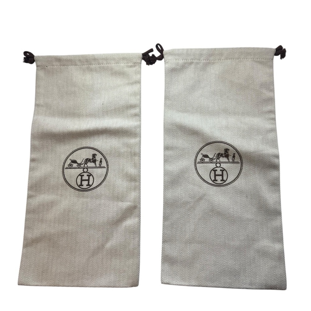 Hermes shoe dust bags set of 2